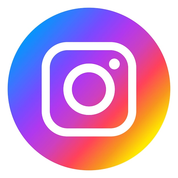 Foto el logotipo redondo de instagram aislado en un fondo blanco