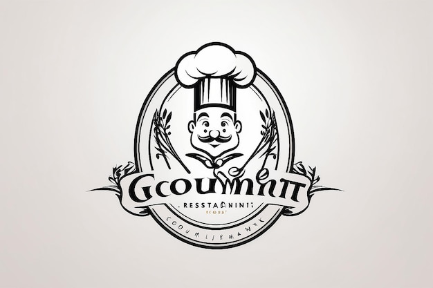 Foto el logotipo del restaurante gourmet