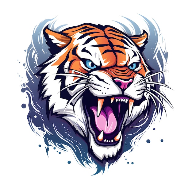 Logotipo de Roaring Tiger Vector para los deportes electrónicos