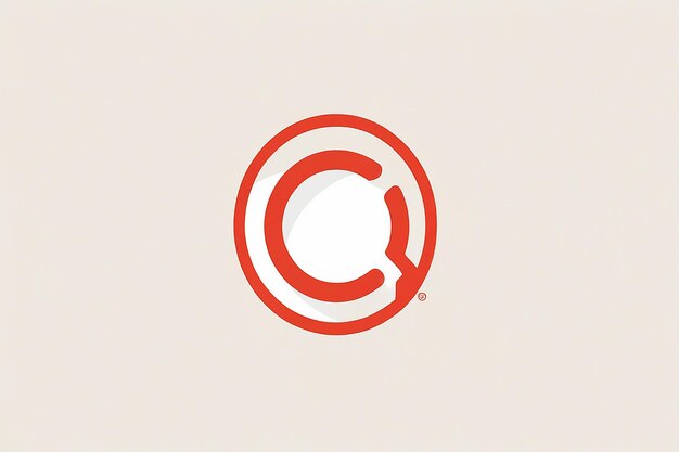Un logotipo rojo y blanco con un círculo rojo en el medio