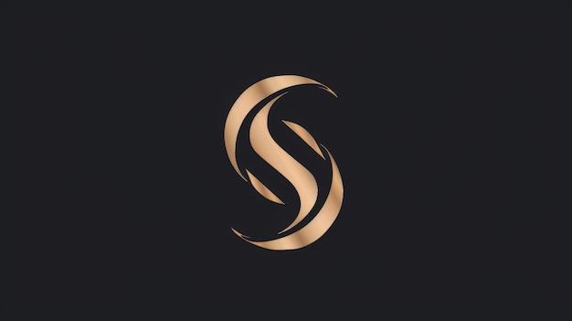 El logotipo S dorado en fondo negro