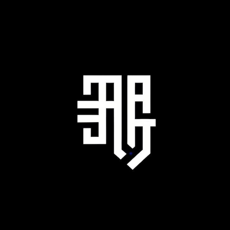 Foto logotipo de sa monograma letra con plantilla de diseño en forma de triángulo aislada sobre fondo negro