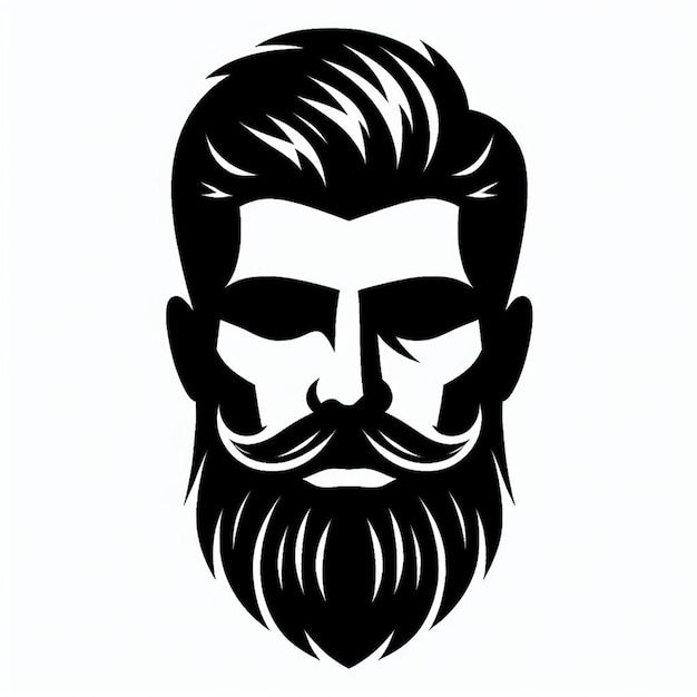 logotipo de salón de barba