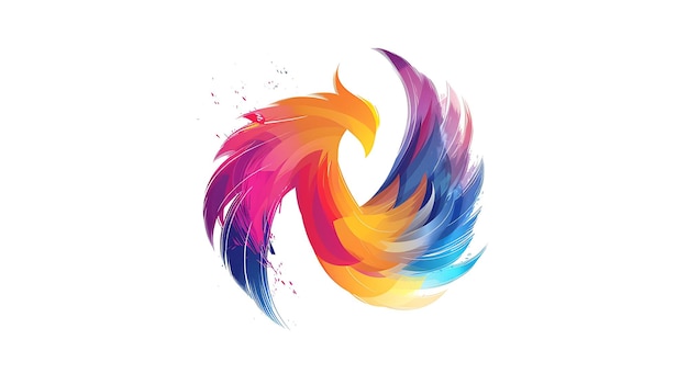 Logotipo de salpicaduras en varios colores sobre un fondo blanco