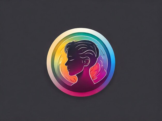 Foto logotipo de salud mental en gradiente