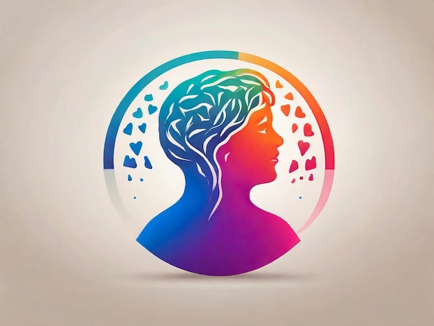 Logotipo de salud mental en gradiente
