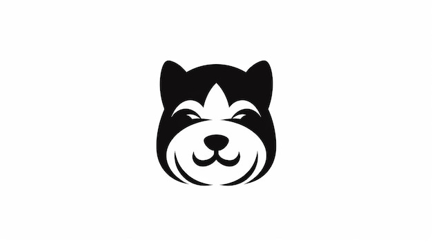 Logotipo sencillo de cuidado de mascotas en blanco y negro