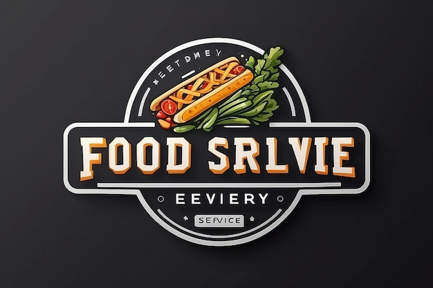 Foto el logotipo del servicio de entrega de alimentos