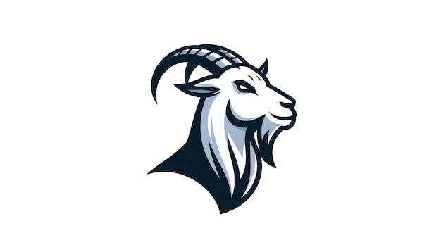 Logotipo simples da mascote da cabra