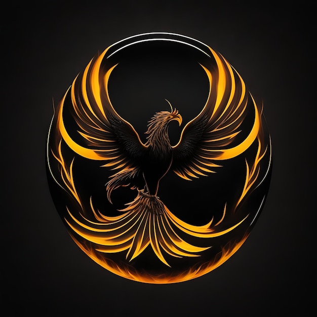 Logotipo simples da Phoenix em fundo preto
