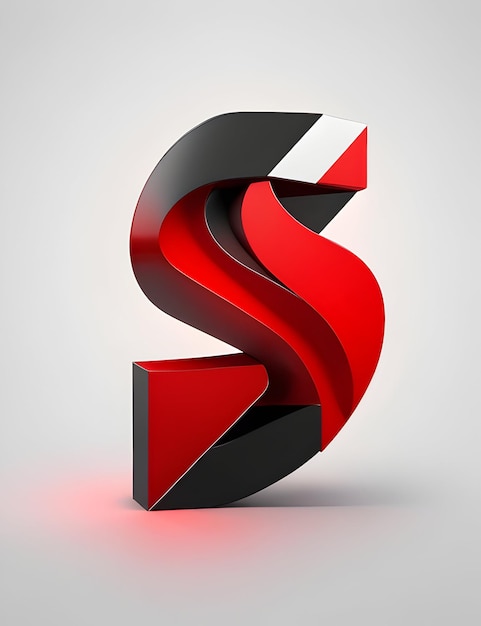 Foto logotipo sk 3d com cores red e preto fontes modernas e um fundo branco