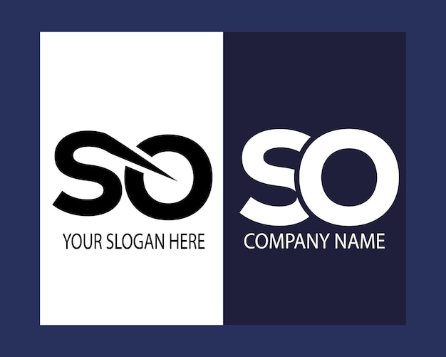 Logotipo SOSO abstractSO último vector DiseñoSO Monograma logotipo diseño logotipo de la compañía