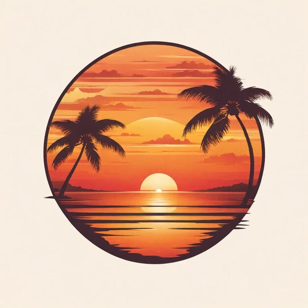 Foto el logotipo de sunset beach