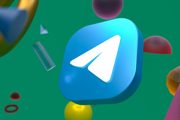 Logotipo de Telegram en geometría abstracta