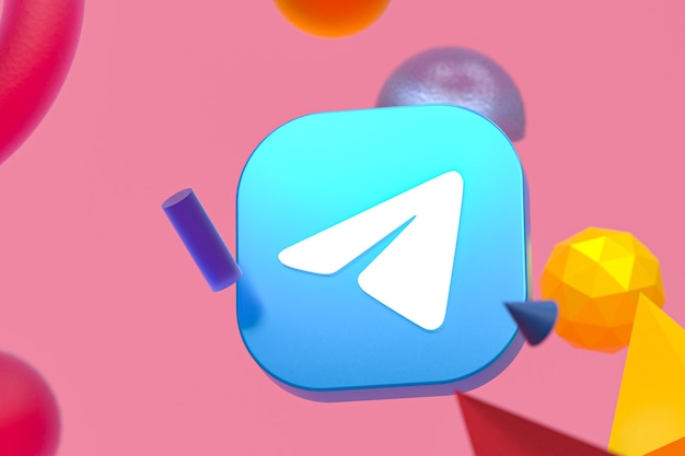 Logotipo de Telegram en geometría abstracta