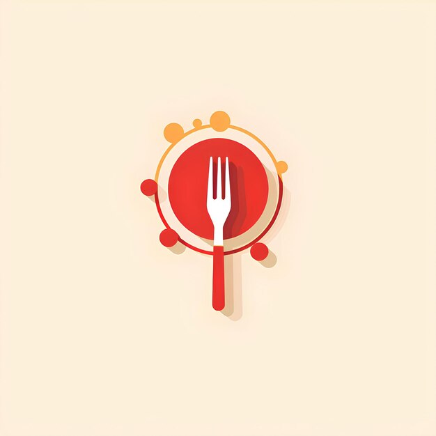 Foto logotipo de tenedor diseñado para restaurante.