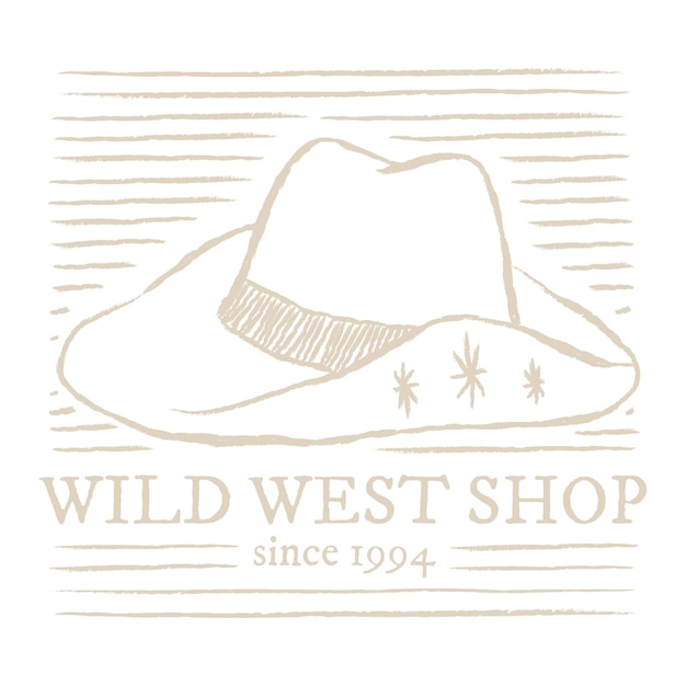 El logotipo de la tienda Png Wild West en beige