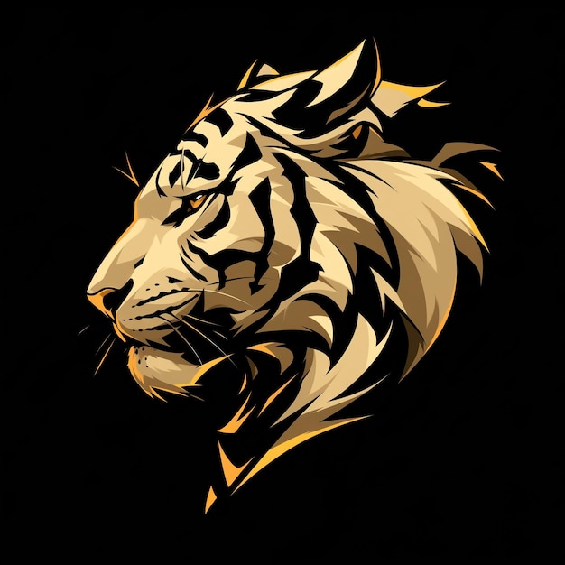 El logotipo del tigre dorado es un emblema de lujo y tendencia.