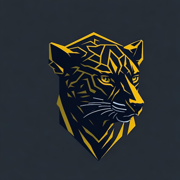 logotipo de tigre dorado