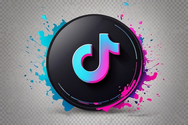 El logotipo de Tik Tok El signo de las redes sociales El icono de Tik Tok en un fondo transparente