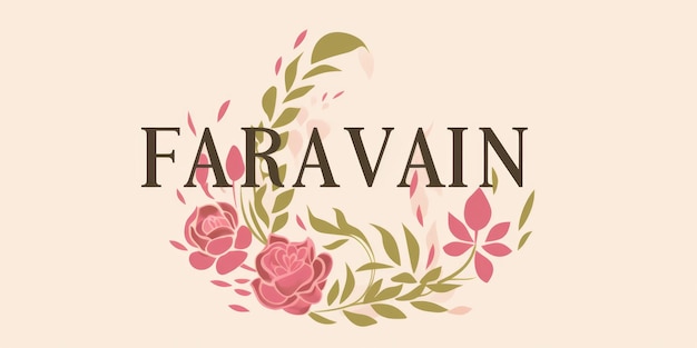 Foto logotipo de tipografía inspirado en la naturaleza para floral haven garden