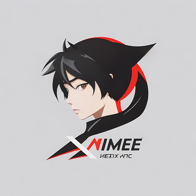 Logotipo de transmisión de anime minimalista