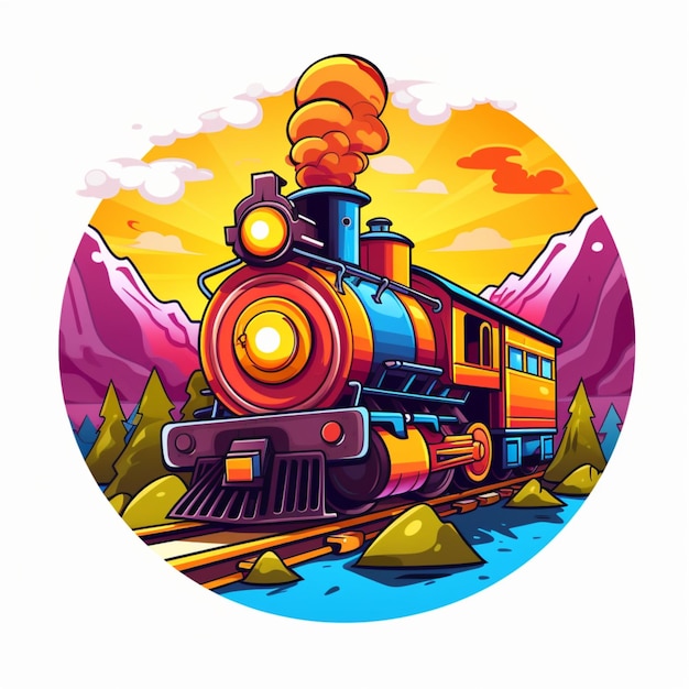 El logotipo del tren de dibujos animados