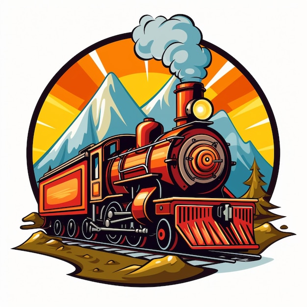 Foto el logotipo del tren de dibujos animados