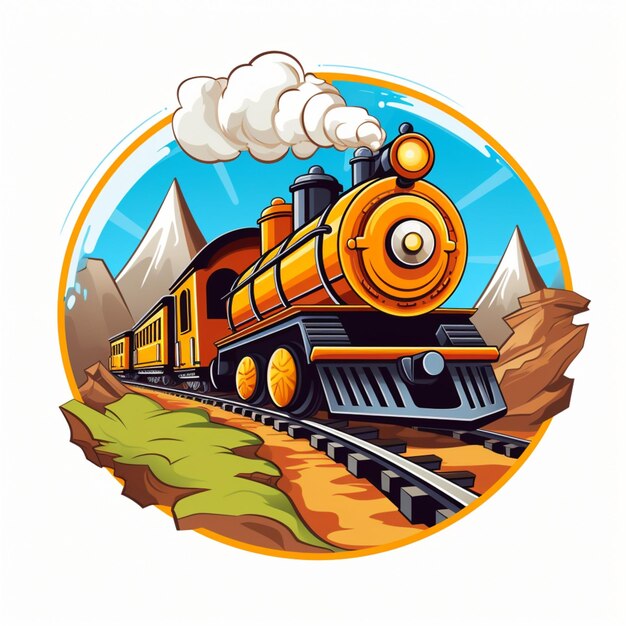 Foto el logotipo del tren de dibujos animados