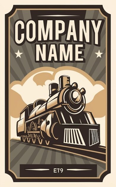 Foto el logotipo del tren retro