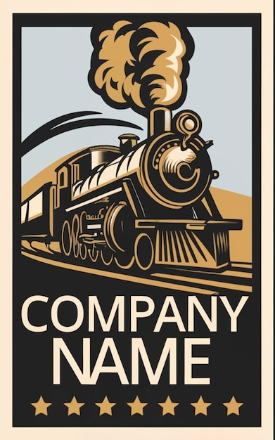 El logotipo del tren retro