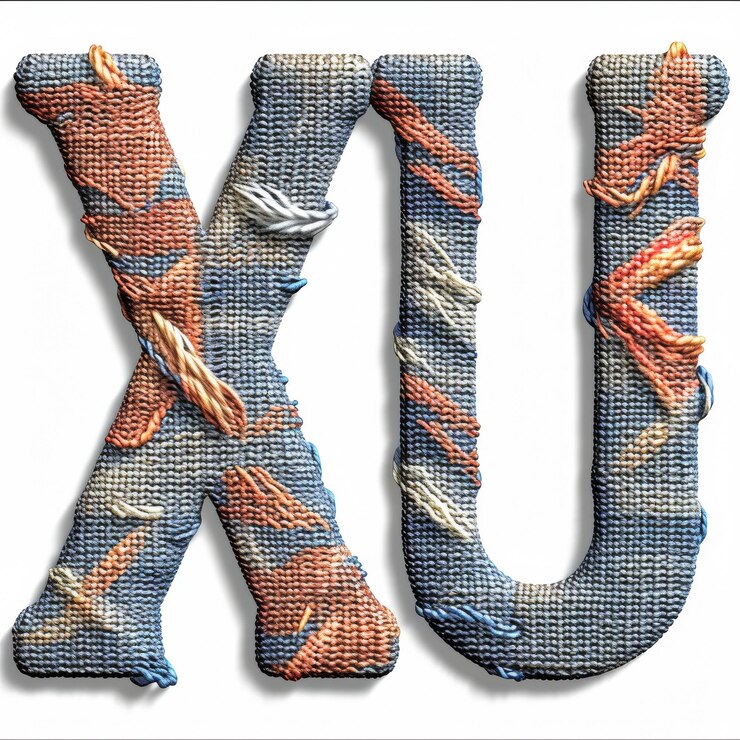 logotipo de tres letras UX en estilo de punto