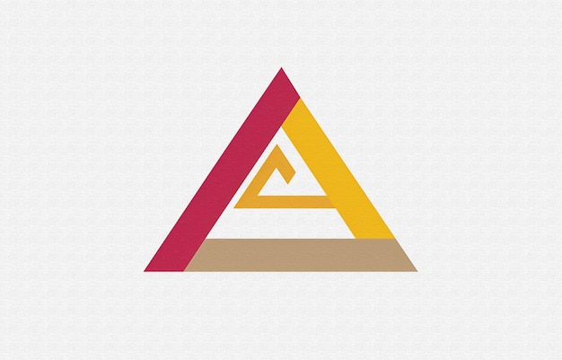 un logotipo para un triángulo que dice "un triángulo" en él
