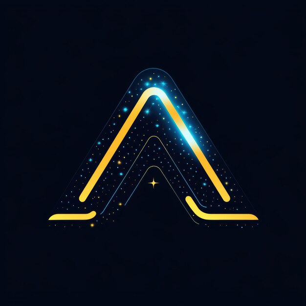 Logotipo único de inteligencia artificial centrado en la tecnología avanzada
