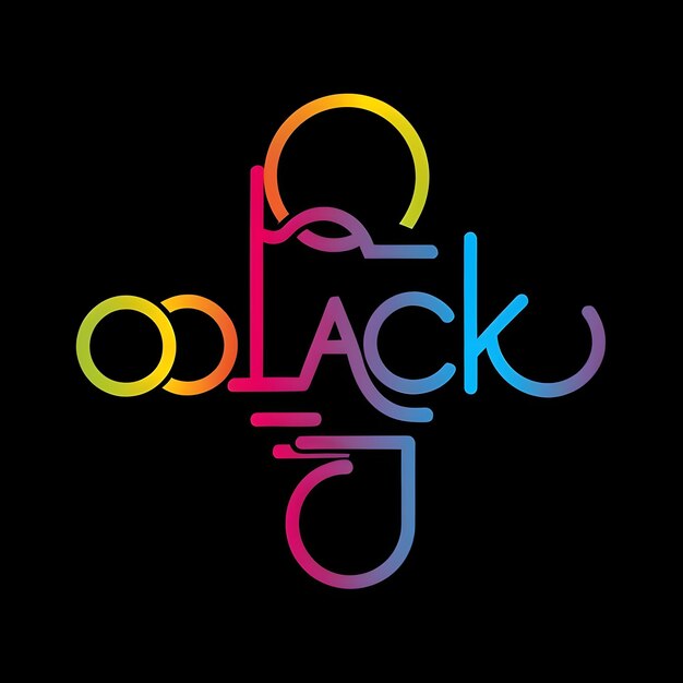 Logotipo de varios colores negro