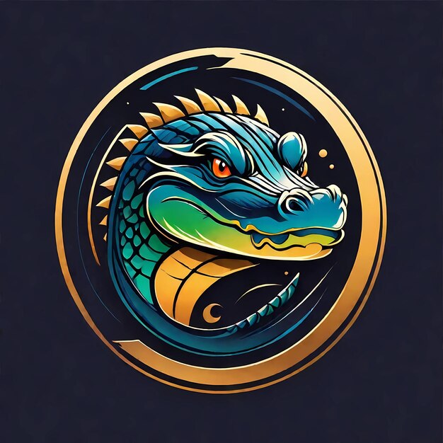 Foto el logotipo de vector crocodile