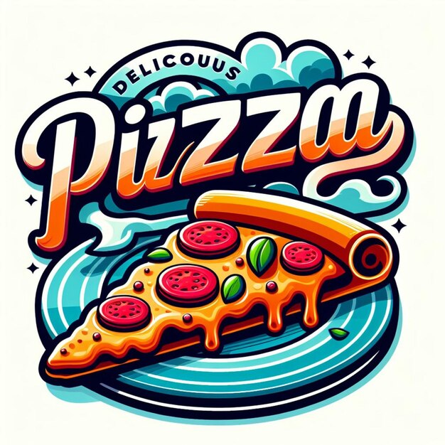 El logotipo del vector de illsutración de la pizza