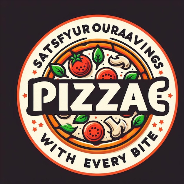 El logotipo del vector de illsutración de la pizza