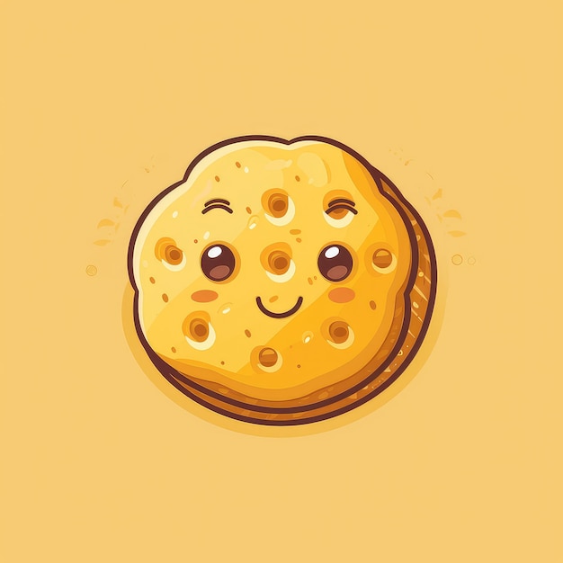 El logotipo vectorial de la ilustración de la galleta