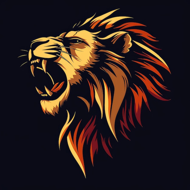 El logotipo vectorial de la ilustración del león