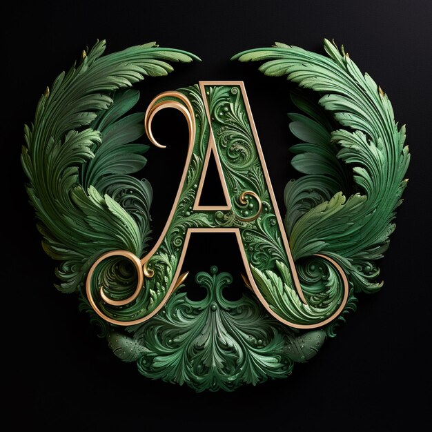 Foto un logotipo verde real