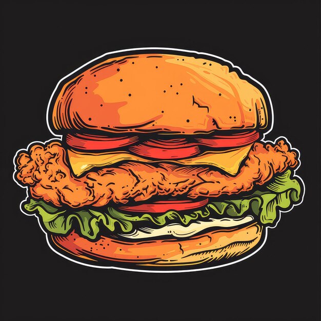 Logotipo vetorial da Ilustração do Burger