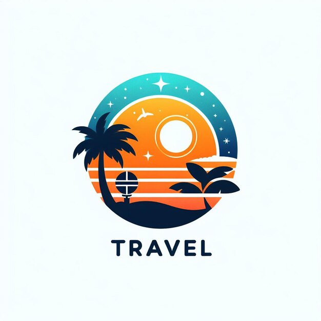 Foto el logotipo de viaje.