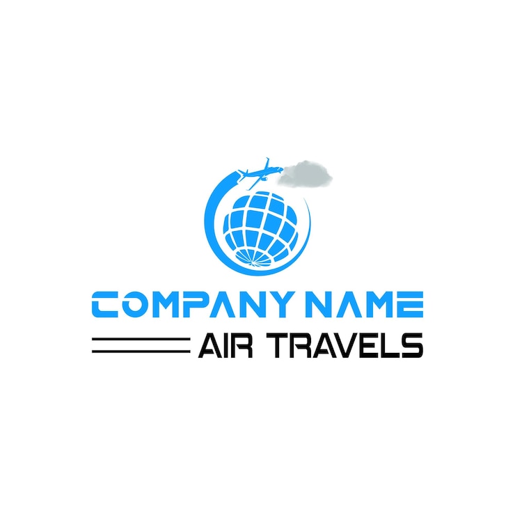 Logotipo de viajes en avión