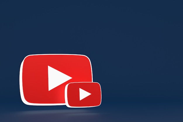 Logotipo de Youtube y diseño de reproductor de video o interfaz de reproductor de medios de video