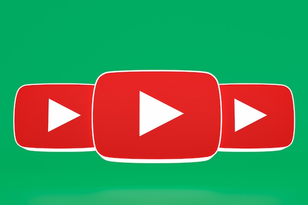 Logotipo de Youtube y diseño de reproductor de video o interfaz de reproductor de medios de video