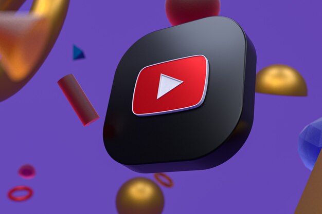 Logotipo de youtube en geometría abstracta