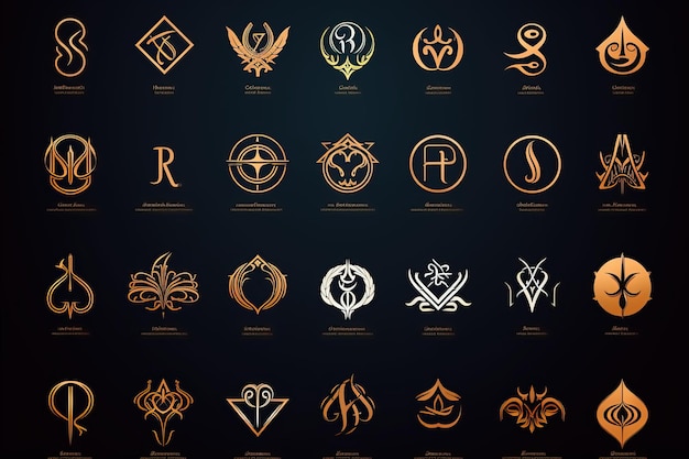 Foto logotipos de monograma logotipos que consistem em uma ou mais letras, normalmente as iniciais de uma pessoa ou organização