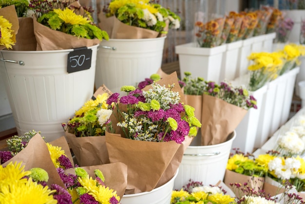 Foto loja de flores frescas