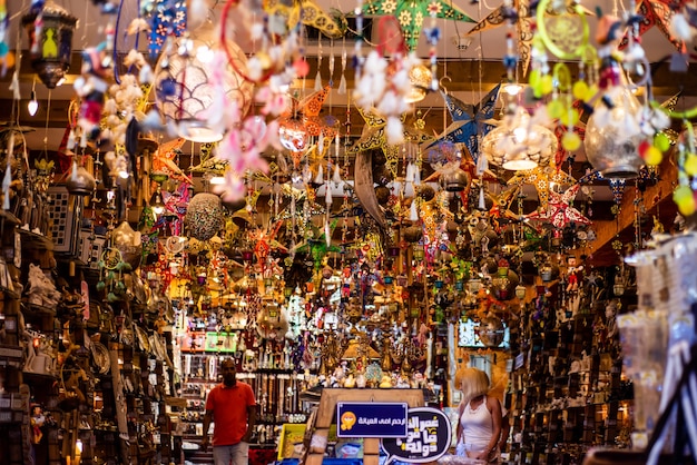 Loja de lembranças egípcias para turistas